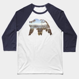 Bear Silhouette Art Baseball T-Shirt